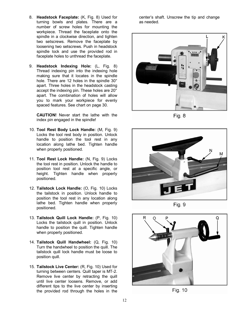 Jet Tools JWL-1642EVS-2 User Manual | Page 12 / 32