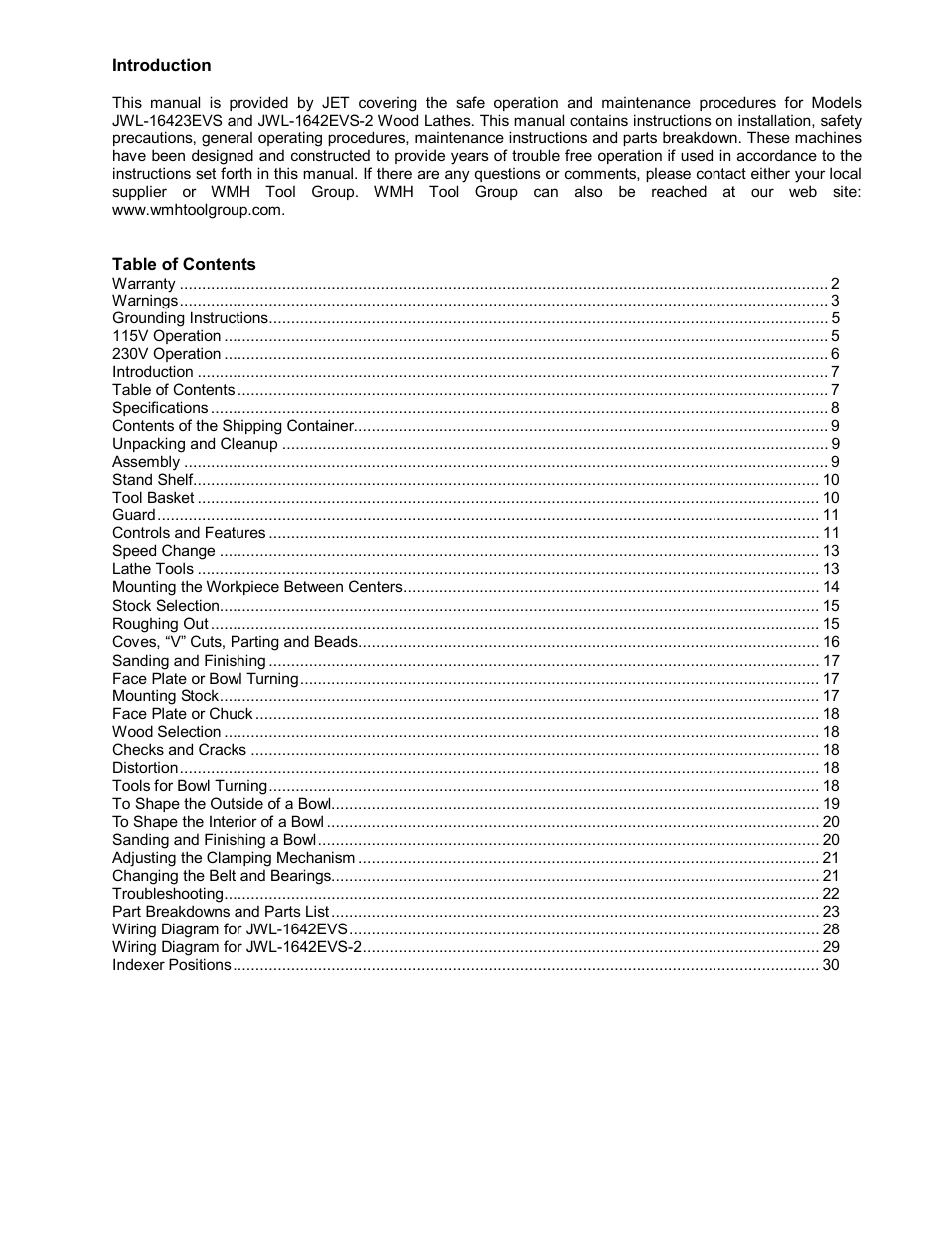 Jet Tools JWL-1642EVS-2 User Manual | Page 7 / 32