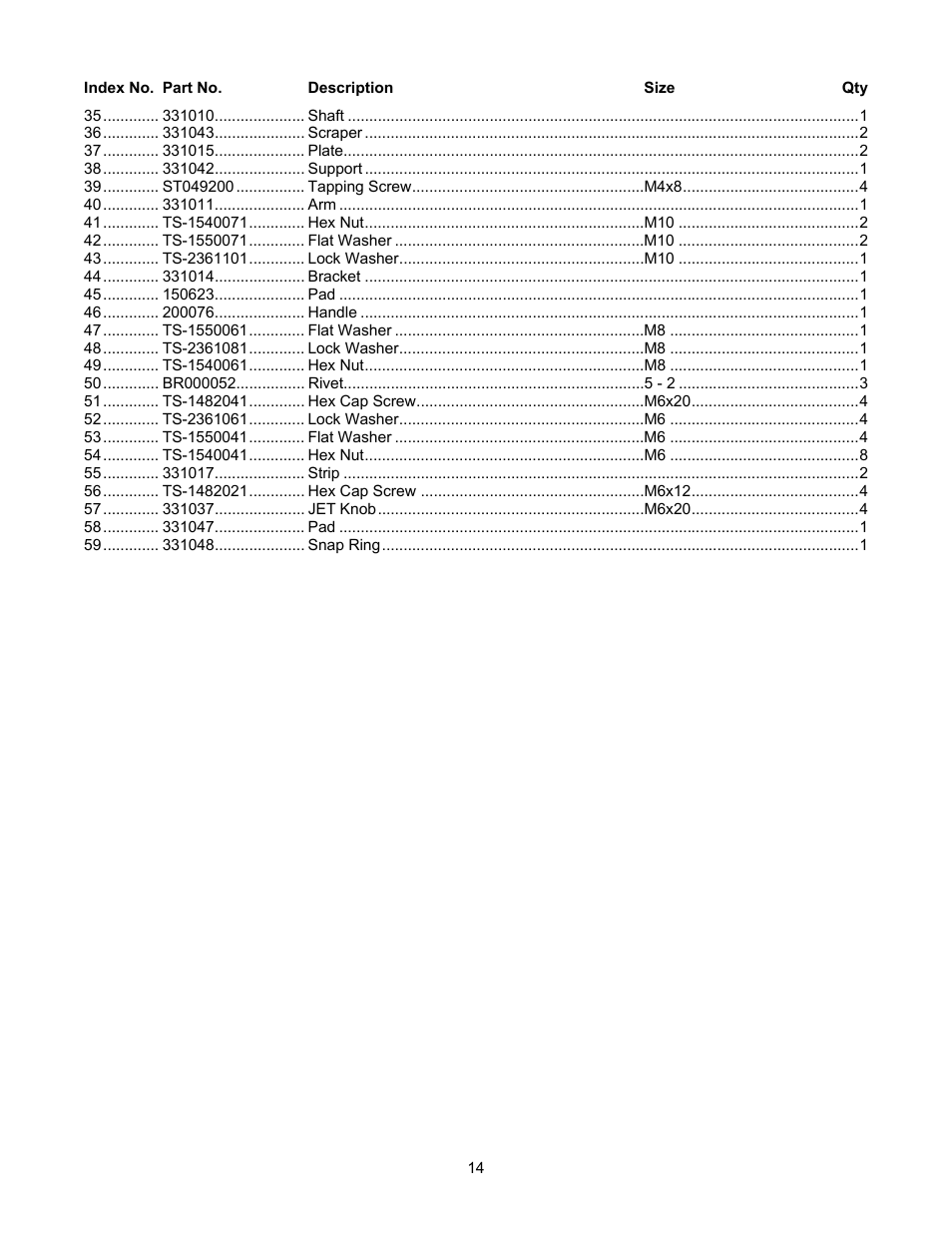 Jet Tools DC-650C User Manual | Page 14 / 20