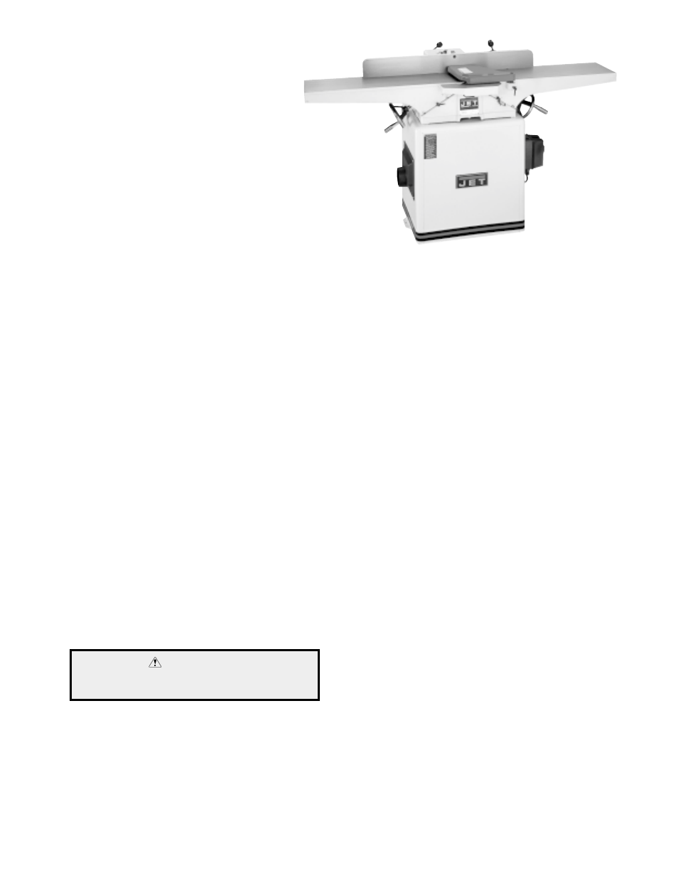 Caution | Jet Tools JJ-8CS User Manual | Page 7 / 28