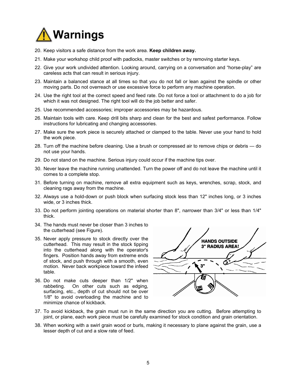 Jet Tools JJ-6CSDX User Manual | Page 5 / 40