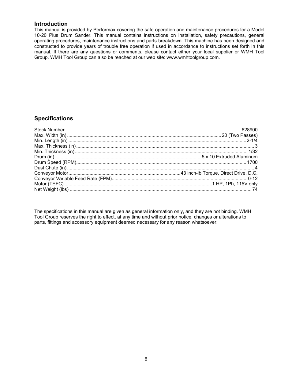 Jet Tools M-628900 User Manual | Page 6 / 24