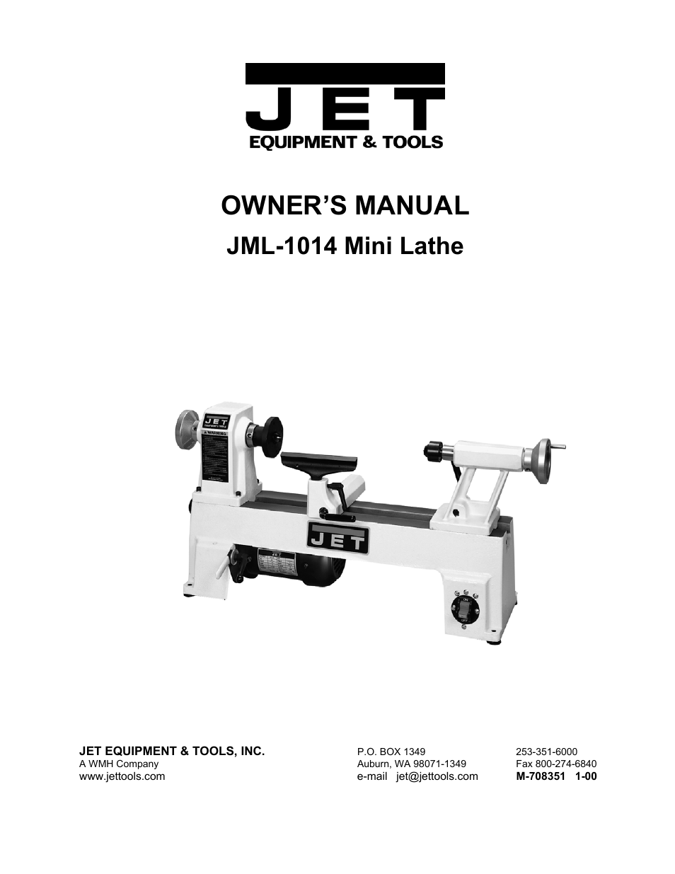 Jet Tools JML-1014 User Manual | 12 pages