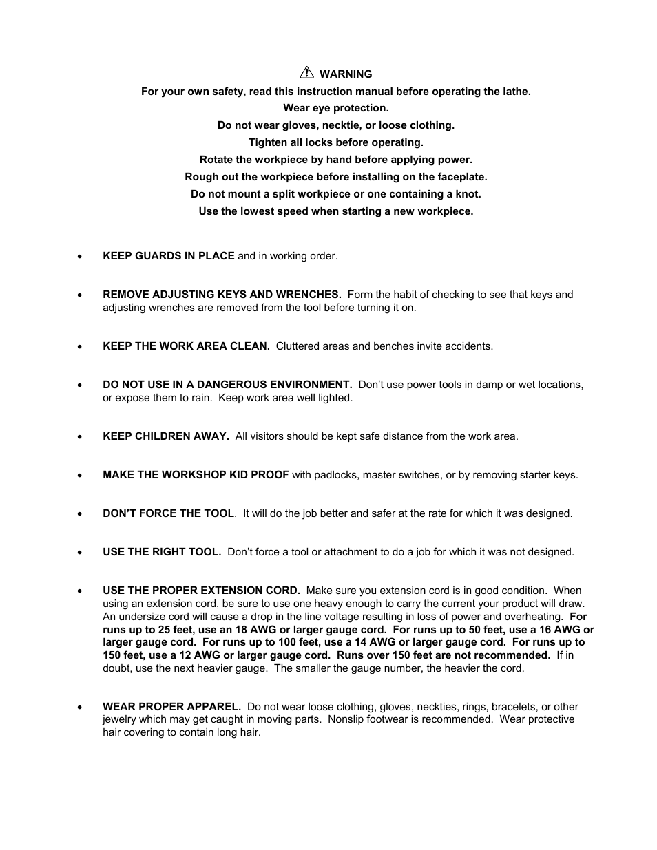 Jet Tools JML-1014 User Manual | Page 3 / 12
