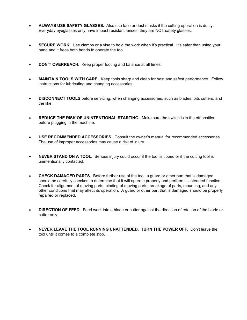 Jet Tools JML-1014 User Manual | Page 4 / 12