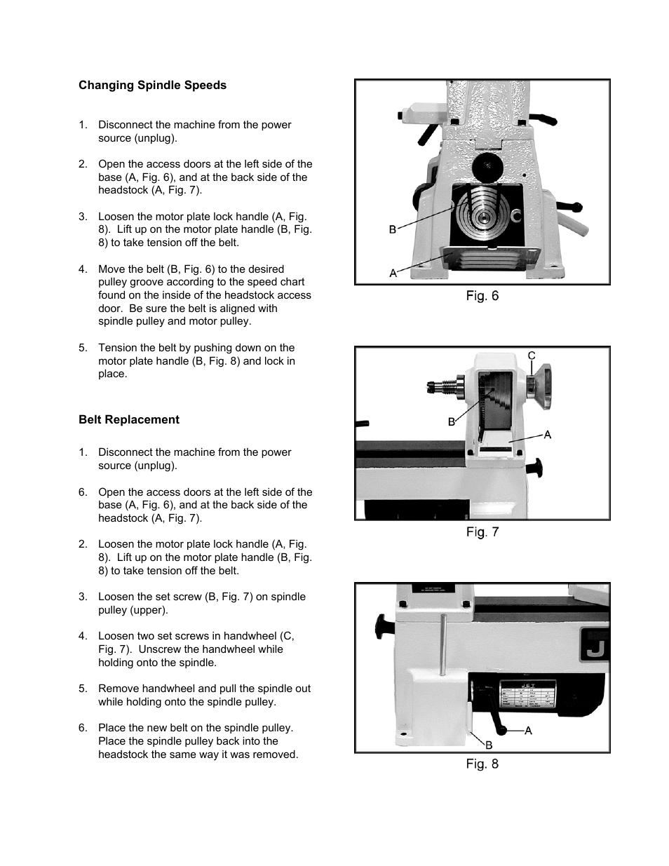 Jet Tools JML-1014 User Manual | Page 9 / 12