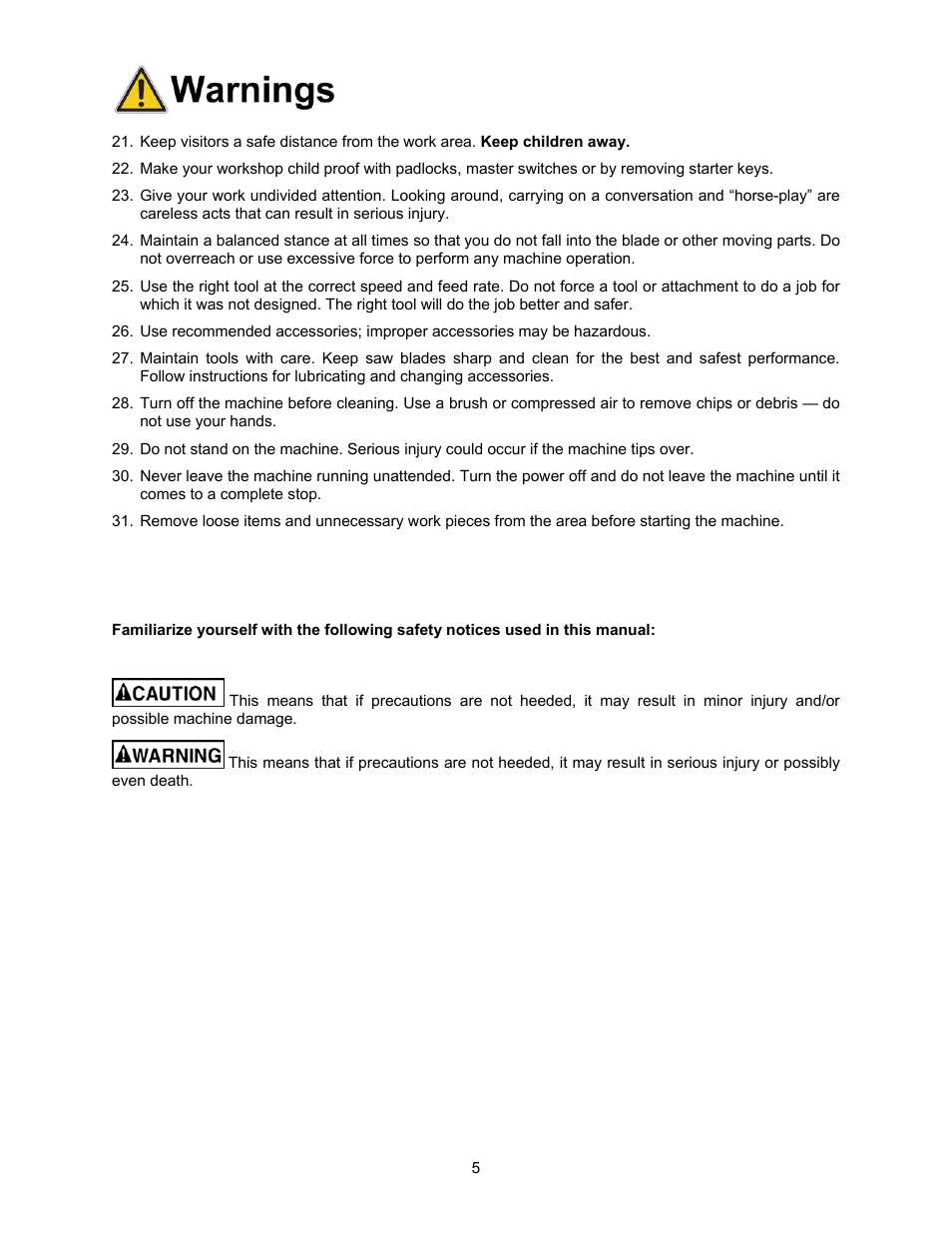 Jet Tools JWCS-10 User Manual | Page 5 / 16