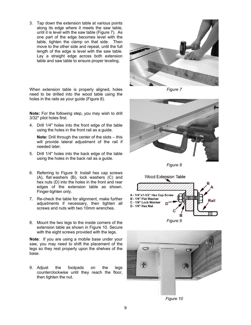 Jet Tools JWCS-10 User Manual | Page 9 / 16