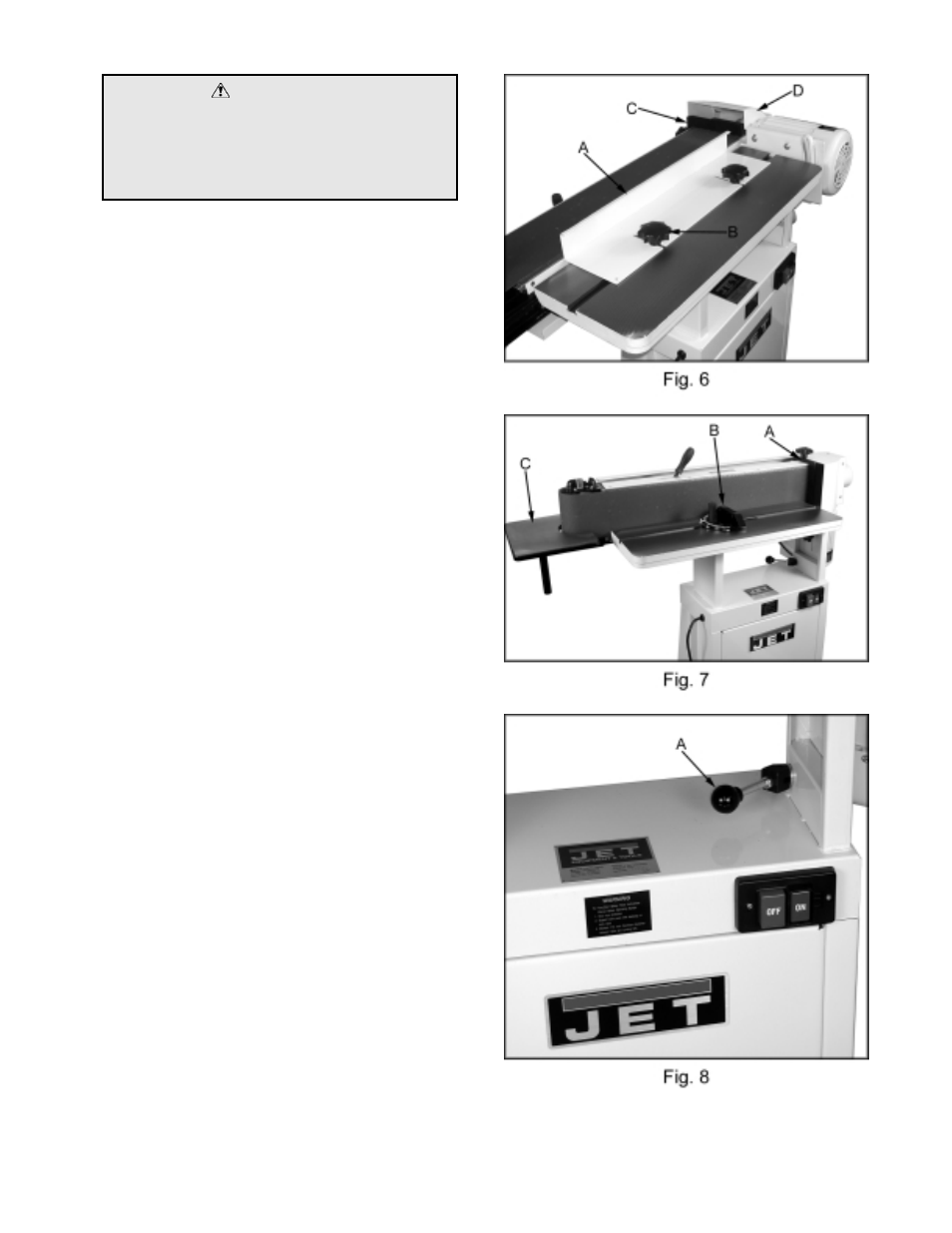 Warning | Jet Tools M-708448 User Manual | Page 10 / 19