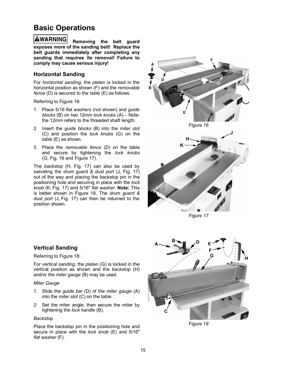 Basic operations | Jet Tools OES-80CS User Manual | Page 15 / 24