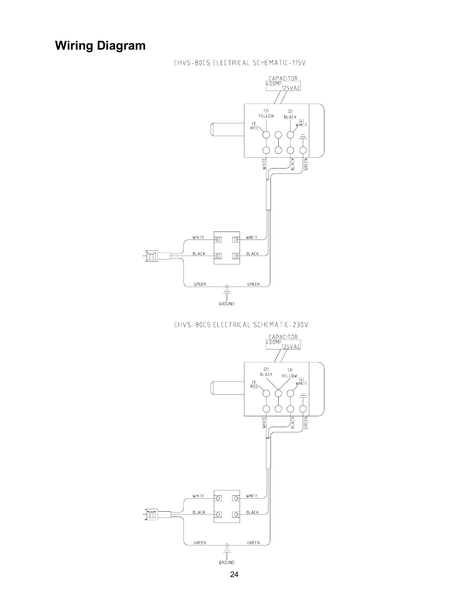Wiring diagram | Jet Tools OES-80CS User Manual | Page 24 / 24