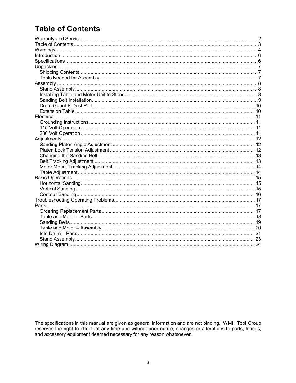 Jet Tools OES-80CS User Manual | Page 3 / 24