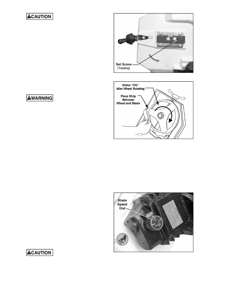 Setting blade speed | Jet Tools HBS-814GH User Manual | Page 13 / 32