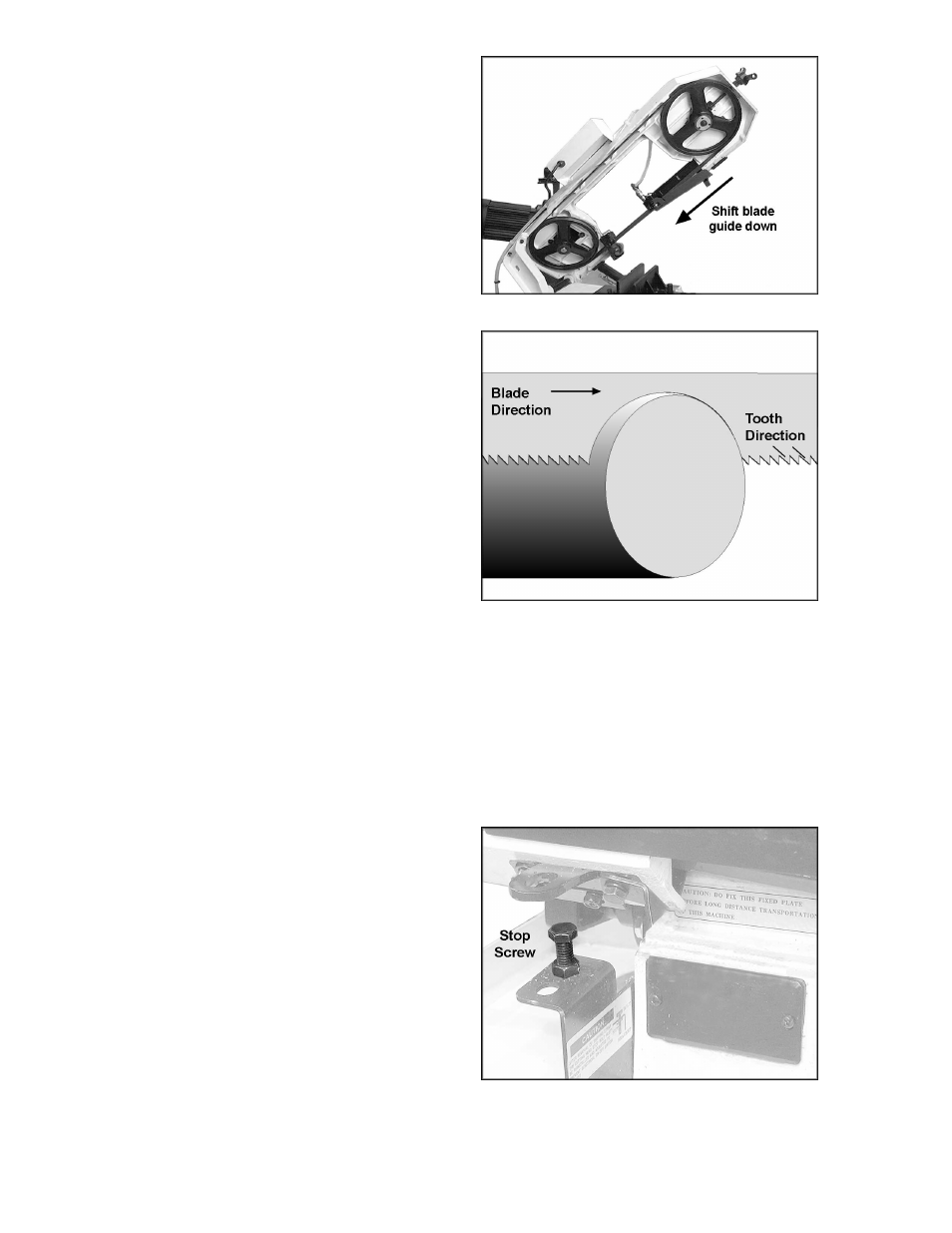 Blade replacement, Bow stop | Jet Tools HBS-814GH User Manual | Page 15 / 32