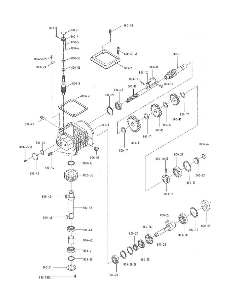 Gear box assembly | Jet Tools HBS-814GH User Manual | Page 26 / 32