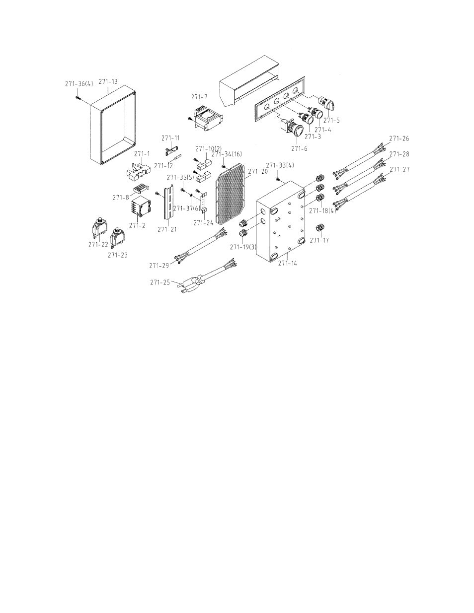 Electrical control box assembly | Jet Tools HBS-814GH User Manual | Page 28 / 32