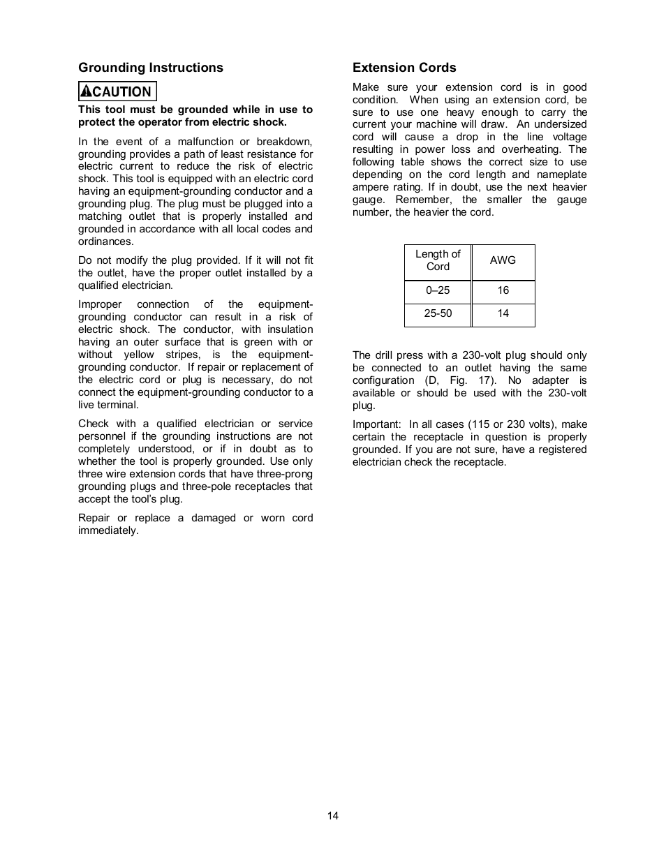 Jet Tools Jet Drill Press JDP-15M/MF User Manual | Page 14 / 24