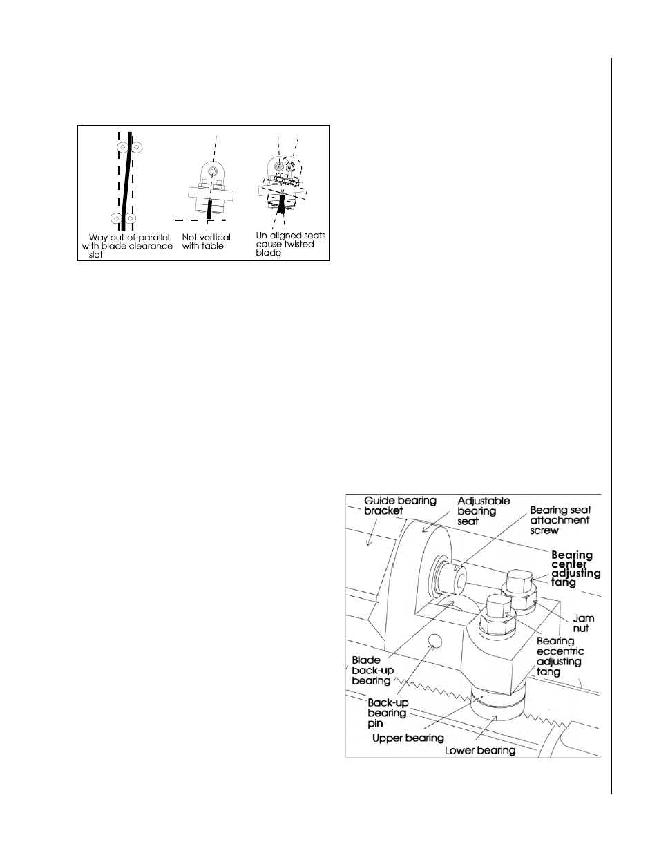 Blade alignment adjustments, When to adjust the blade guides | Jet Tools J-3410-2 User Manual | Page 15 / 32