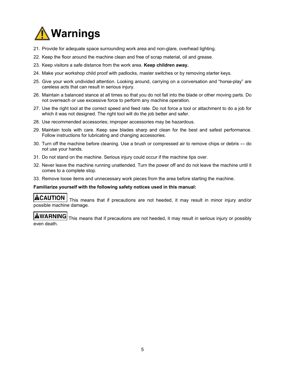 Jet Tools 708315BTA User Manual | Page 5 / 84