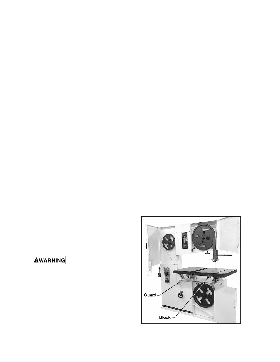 Adjustments, Blade removal and installation | Jet Tools VBS-3612 User Manual | Page 11 / 44