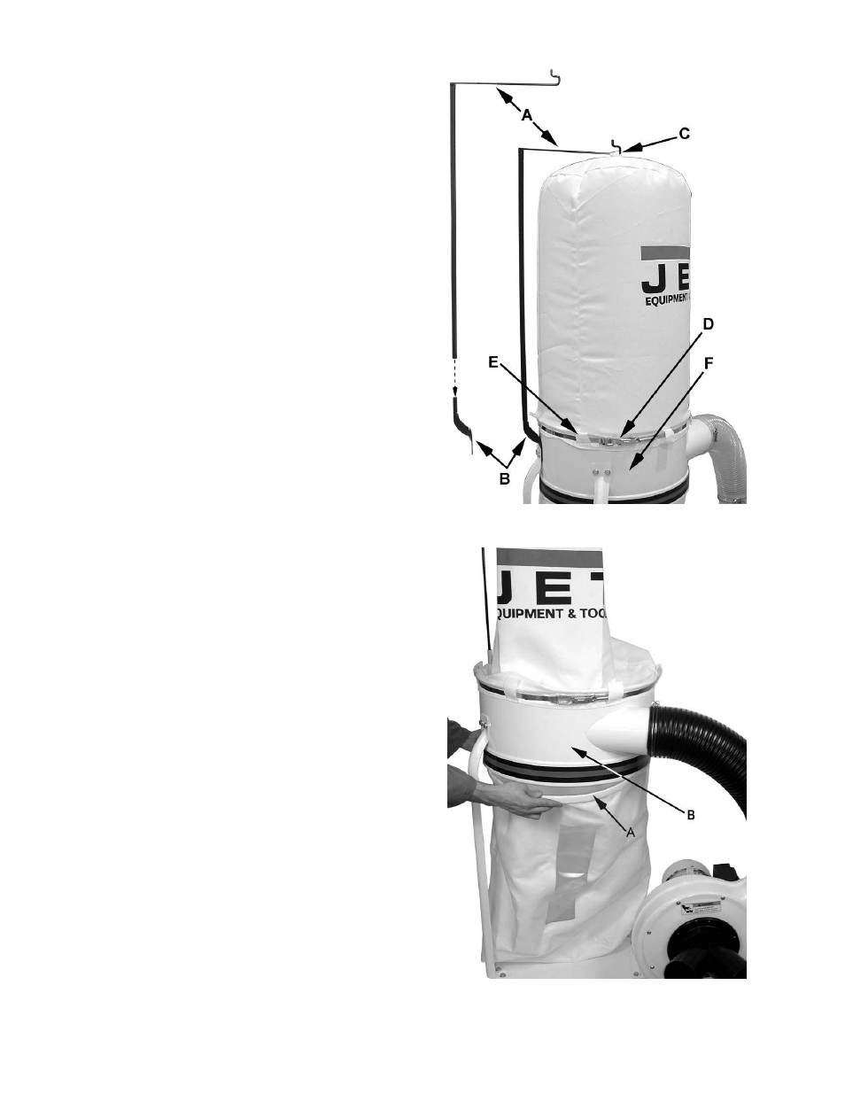 Filter bag kit assembly | Jet Tools DC-1100CK User Manual | Page 11 / 24