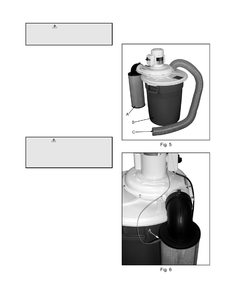 Caution, Warning | Jet Tools DC-650TS User Manual | Page 10 / 13