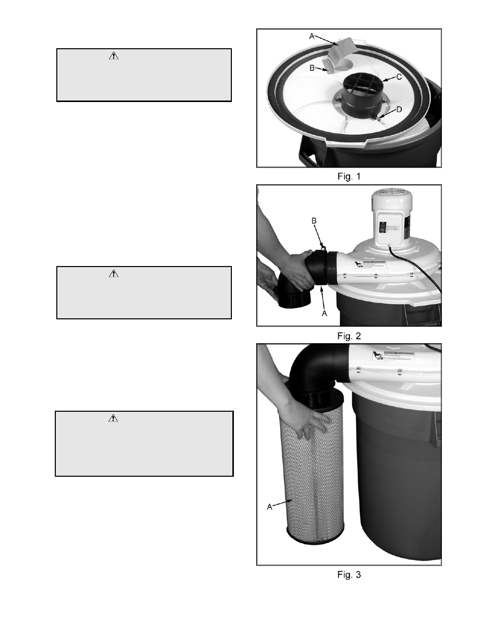 Warning | Jet Tools DC-650TS User Manual | Page 8 / 13