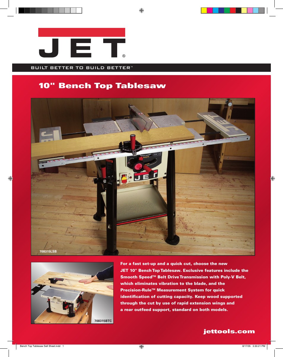 Jet Tools JBTS-10BT-3 User Manual | 2 pages