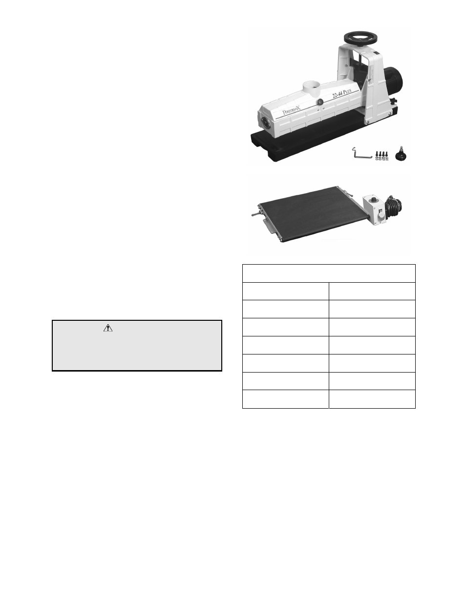 Warning | Jet Tools 22-44 Plus User Manual | Page 7 / 23