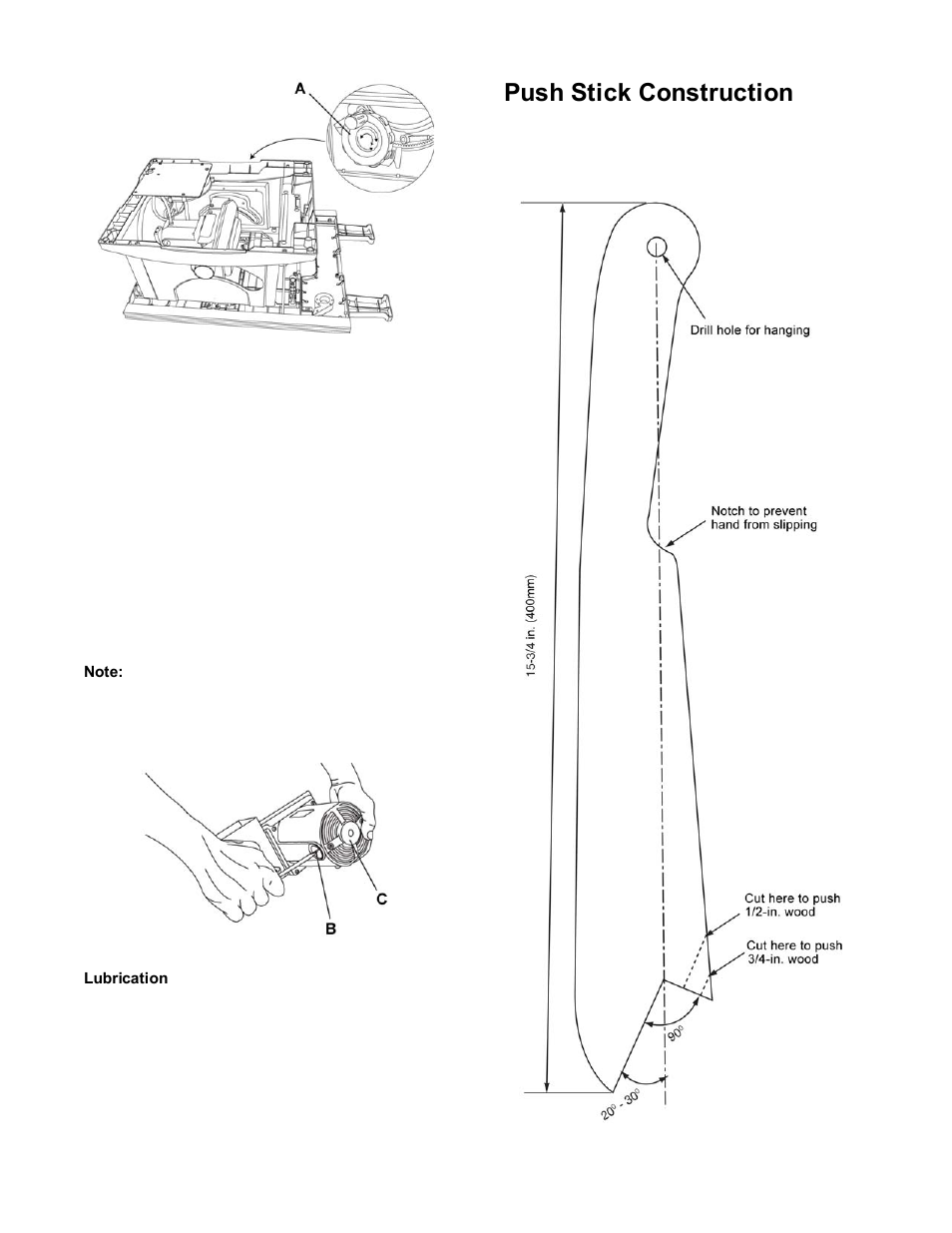 Push stick construction | Jet Tools JOB SITE TABLE SAW JBTS-10MJS User Manual | Page 29 / 40
