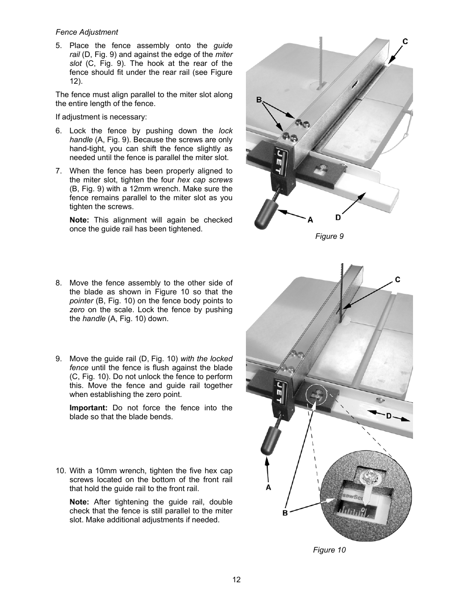 Jet Tools JWBS-18X-3 User Manual | Page 12 / 40