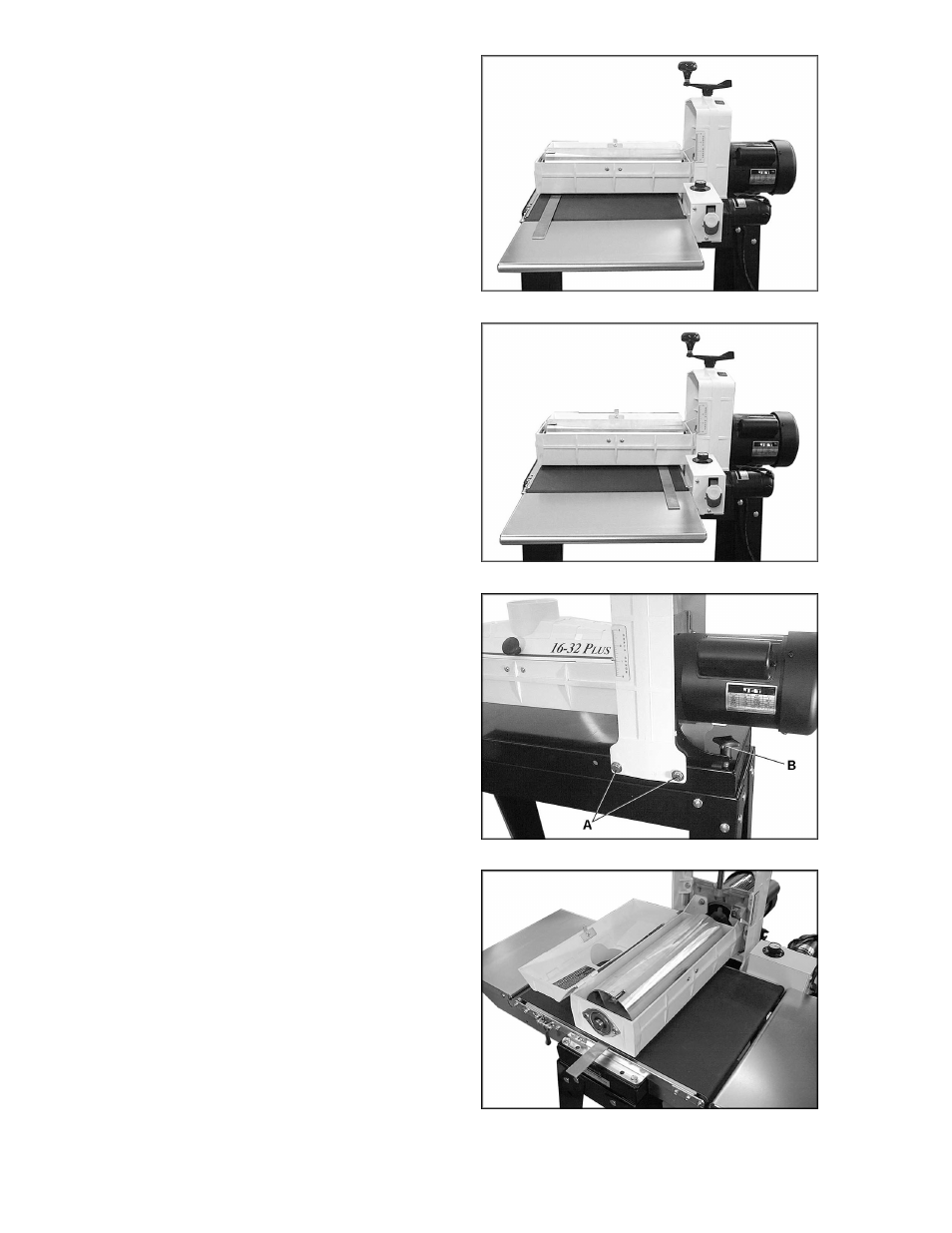 Sanding drum alignment | Jet Tools 16-32 Plus User Manual | Page 17 / 36