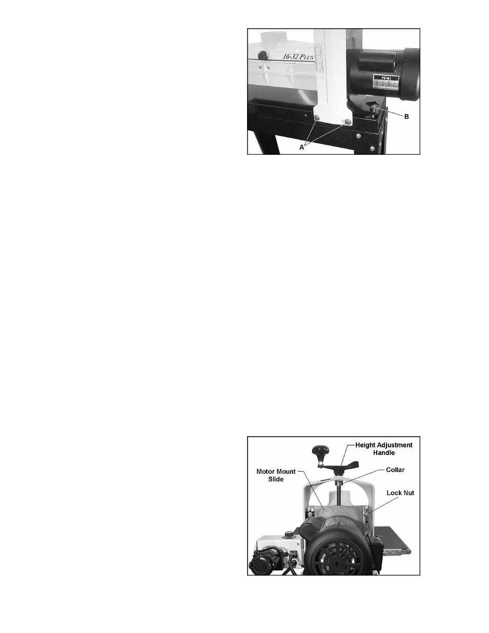 Fine-tuning drum alignment, Drum height control adjustment | Jet Tools 16-32 Plus User Manual | Page 18 / 36