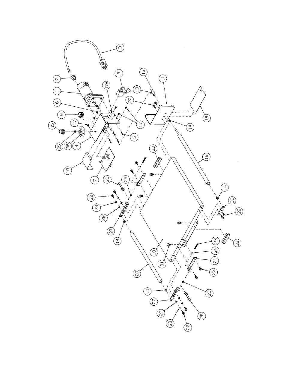 Conveyor and motor assembly | Jet Tools 16-32 Plus User Manual | Page 28 / 36