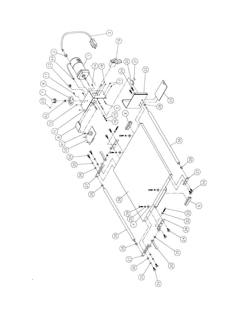 Conveyor and motor assembly | Jet Tools Drum Sander User Manual | Page 28 / 36