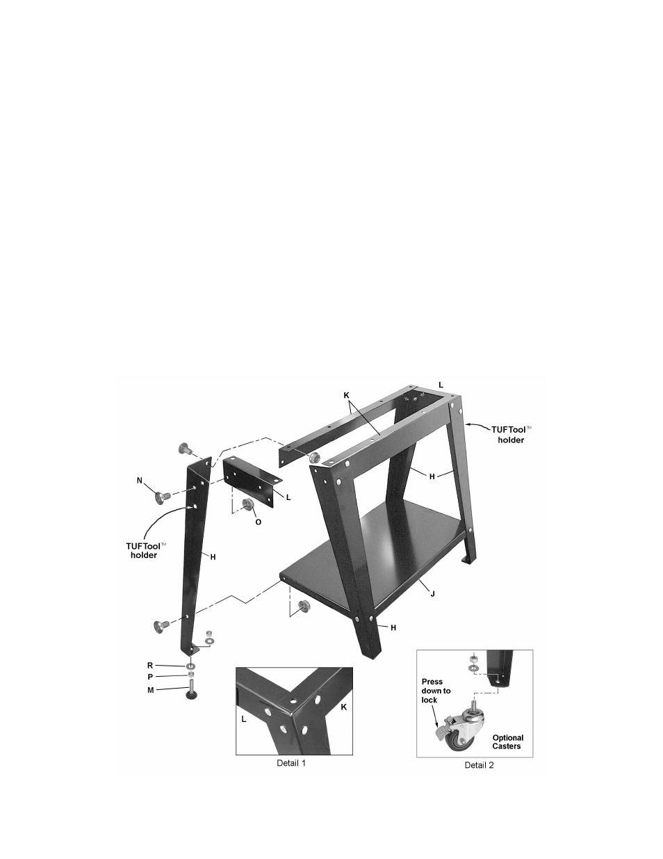 Assembling the open stand (optional accessory) | Jet Tools Drum Sander User Manual | Page 9 / 36