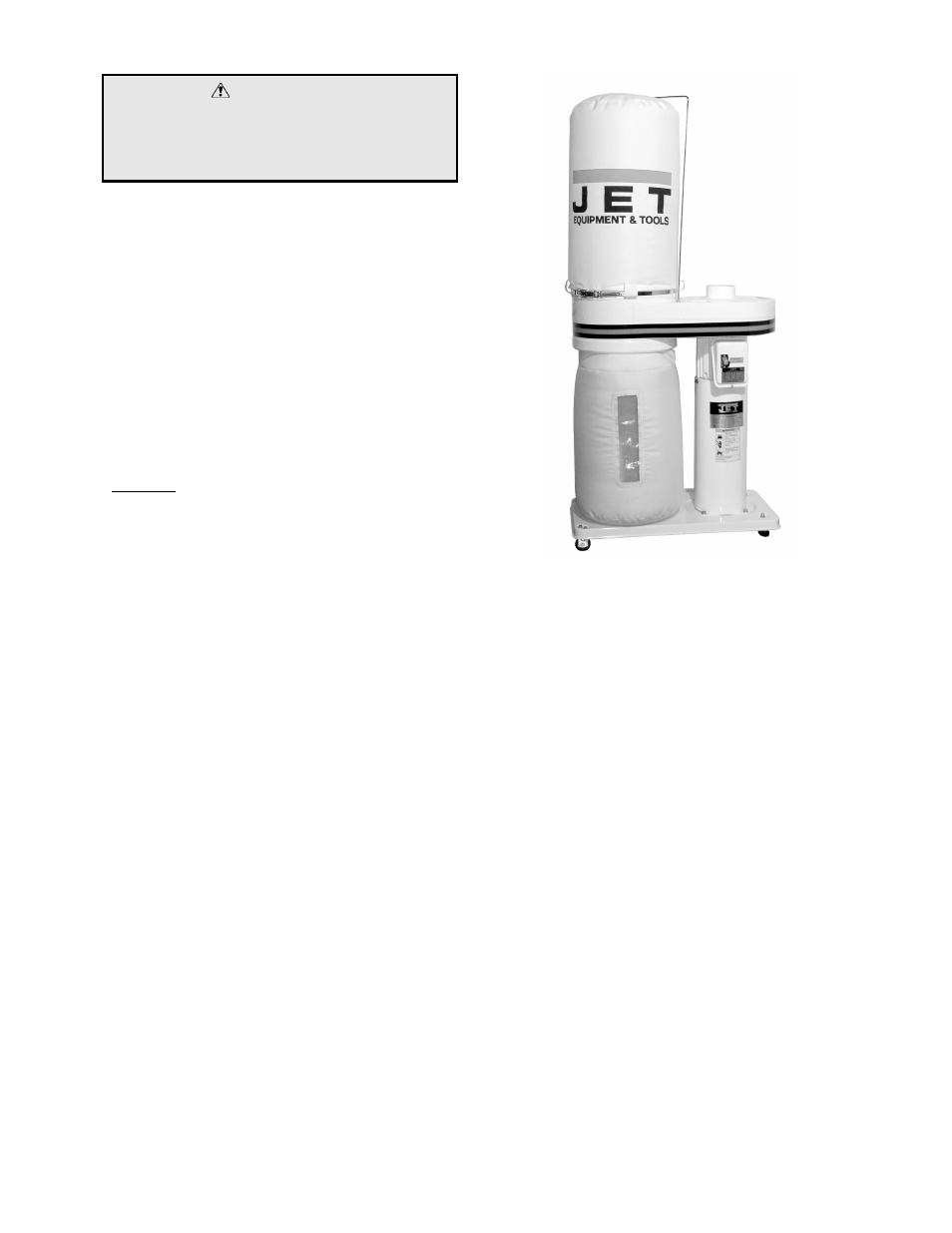Warning | Jet Tools M-708640 User Manual | Page 7 / 13