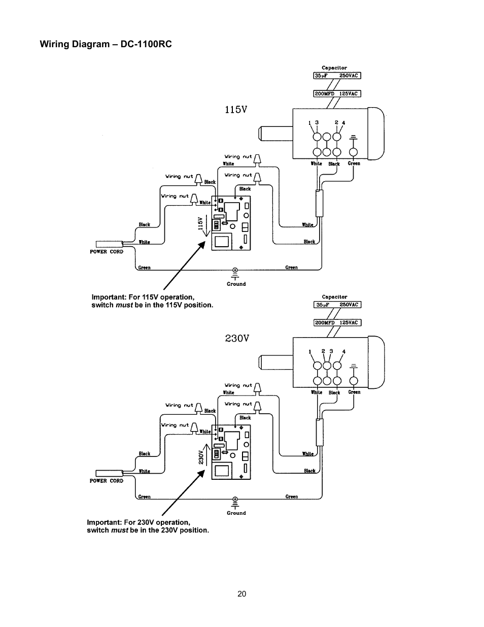 Dc-1100rc | Jet Tools DC-1100G User Manual | Page 20 / 20