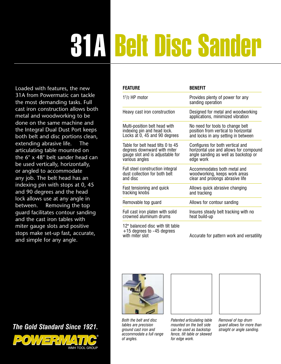 31a belt disc sander | Jet Tools 31A User Manual | Page 2 / 4