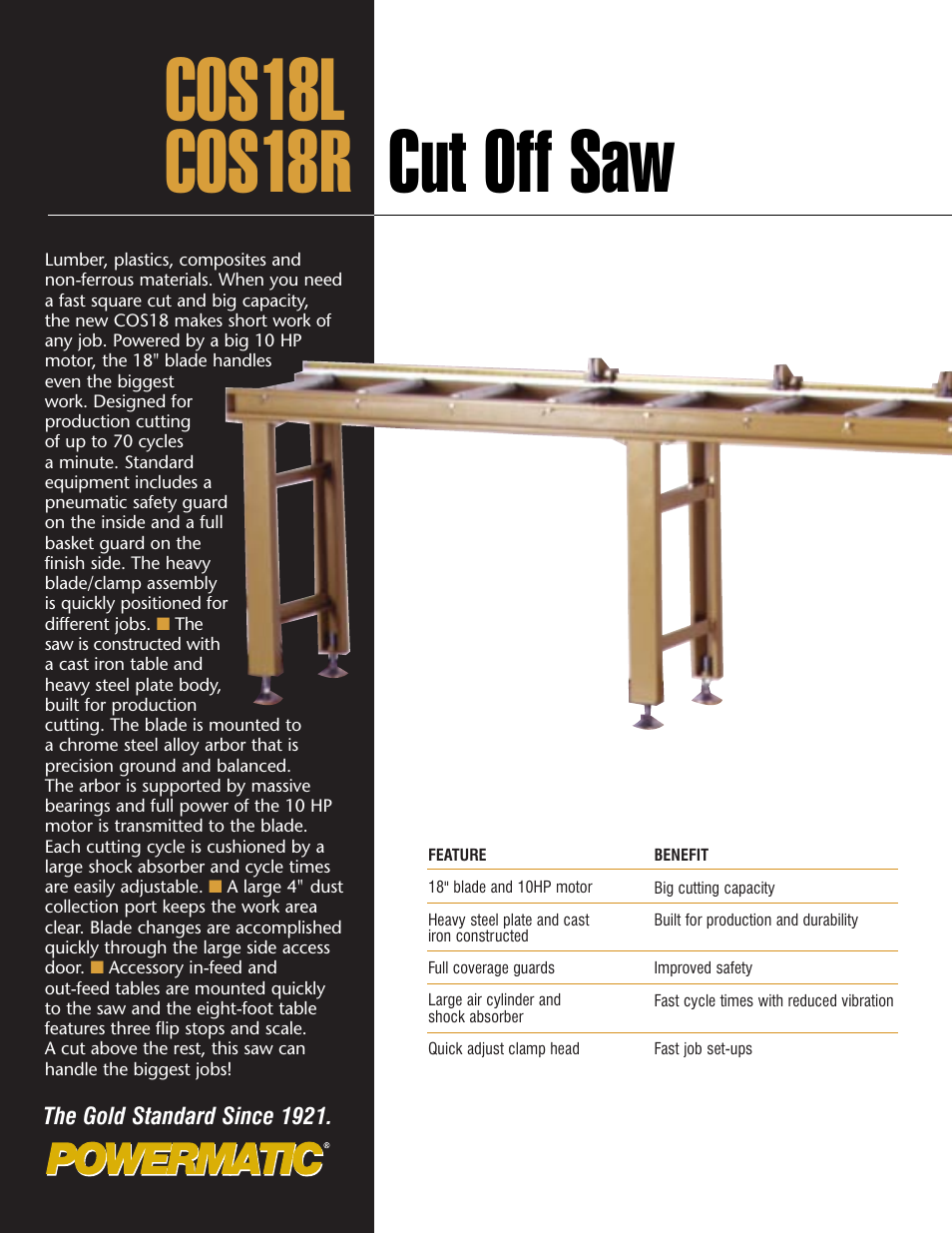 Cos18l cos18r cut off saw | Jet Tools COS18L User Manual | Page 2 / 4