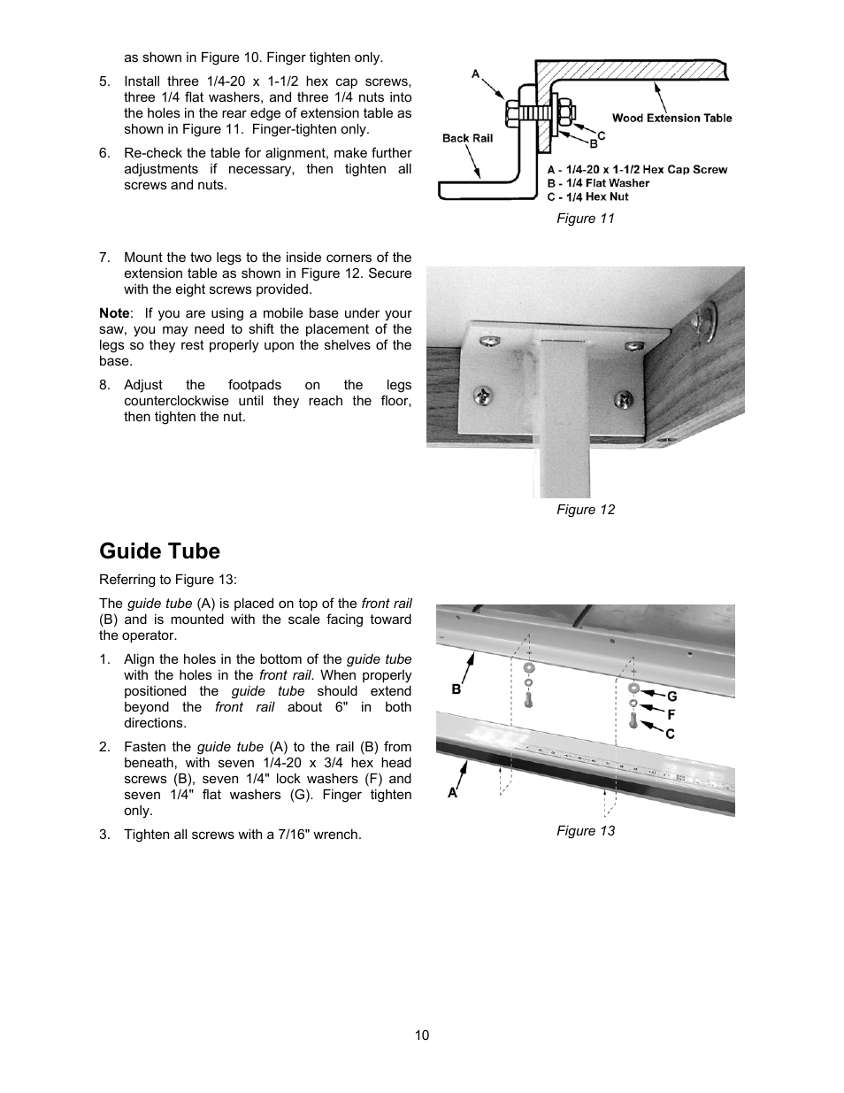 Guide tube | Jet Tools XACTA User Manual | Page 10 / 16