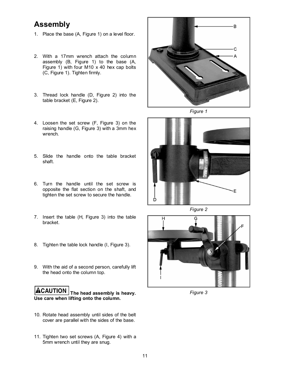 Assembly | Jet Tools JDP-17MF User Manual | Page 11 / 24