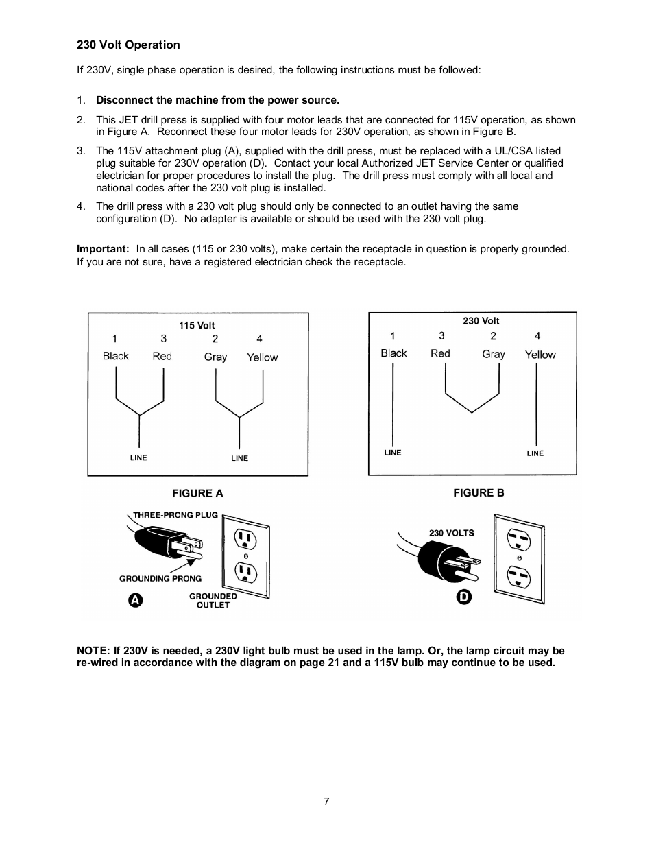 Jet Tools JDP-17MF User Manual | Page 7 / 24