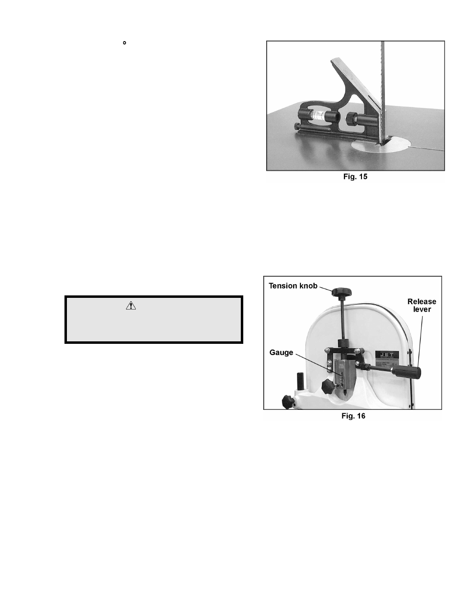 Jet Tools JWBS-14DX User Manual | Page 15 / 28