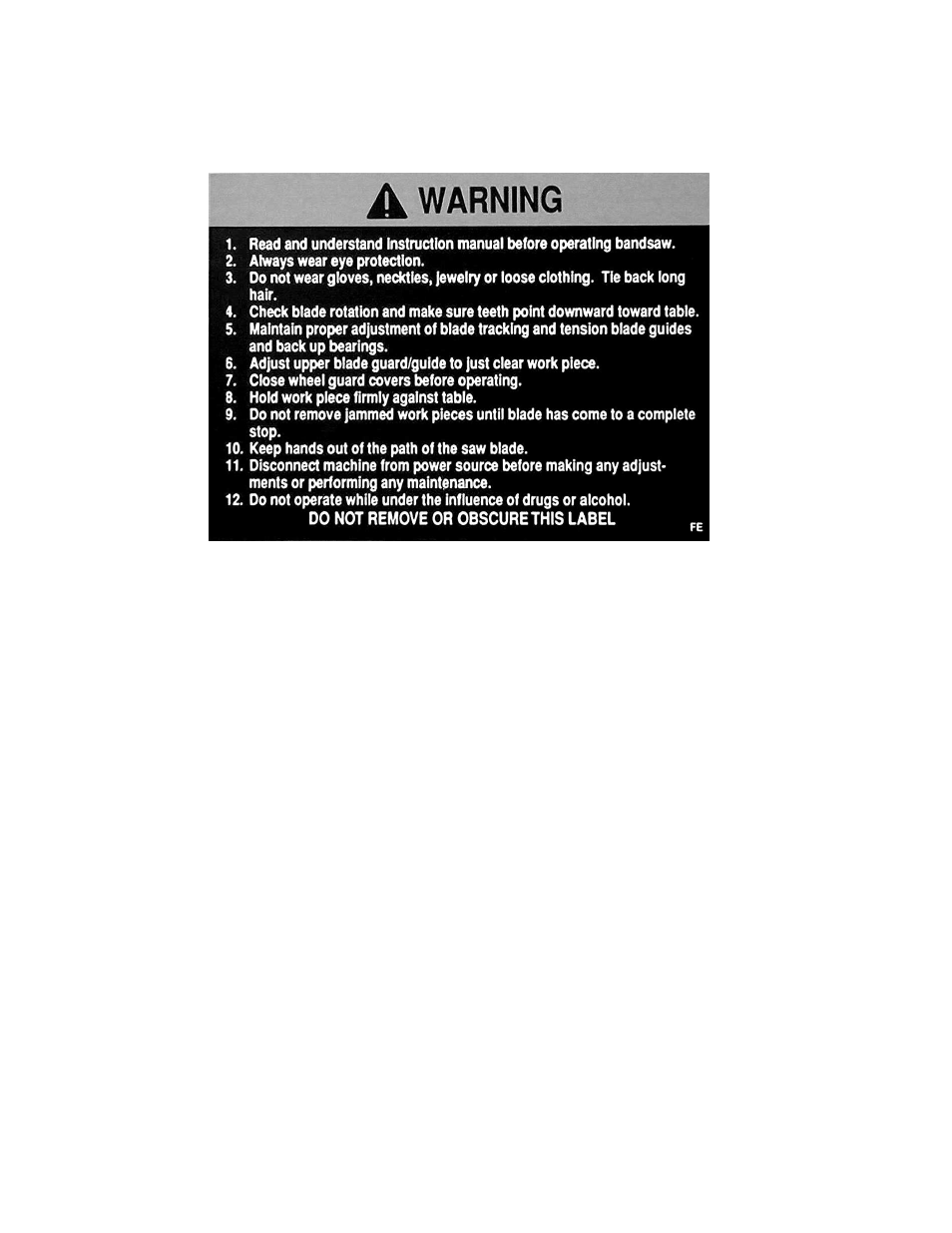 Jet Tools JWBS-14DX User Manual | Page 6 / 28