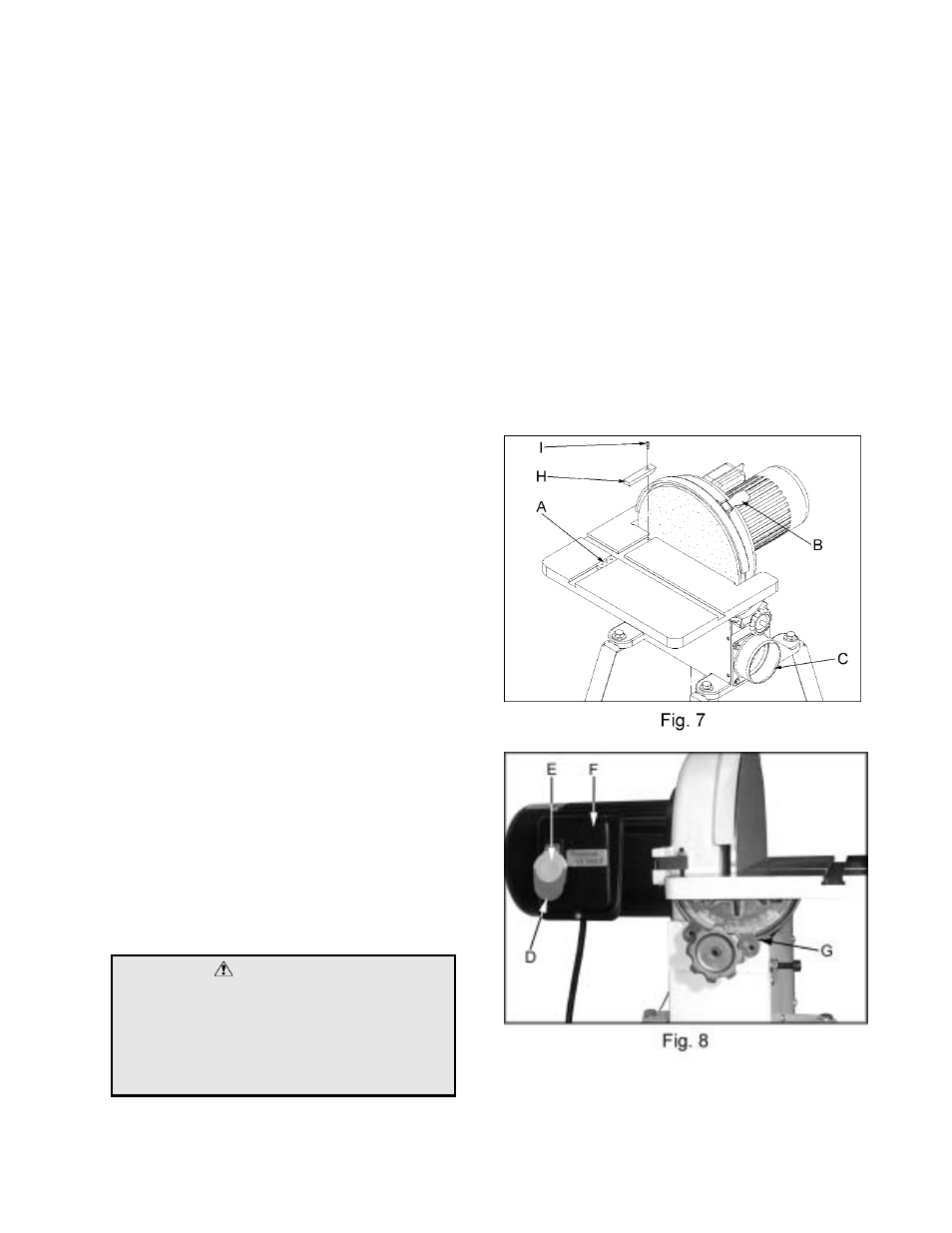 Warning | Jet Tools JDS-12B User Manual | Page 11 / 18