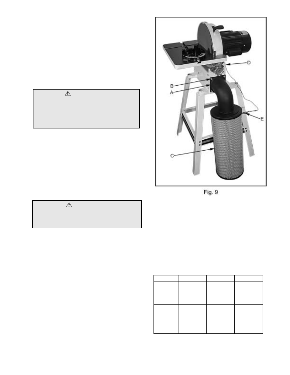 Warning, Caution | Jet Tools JDS-12B User Manual | Page 12 / 18