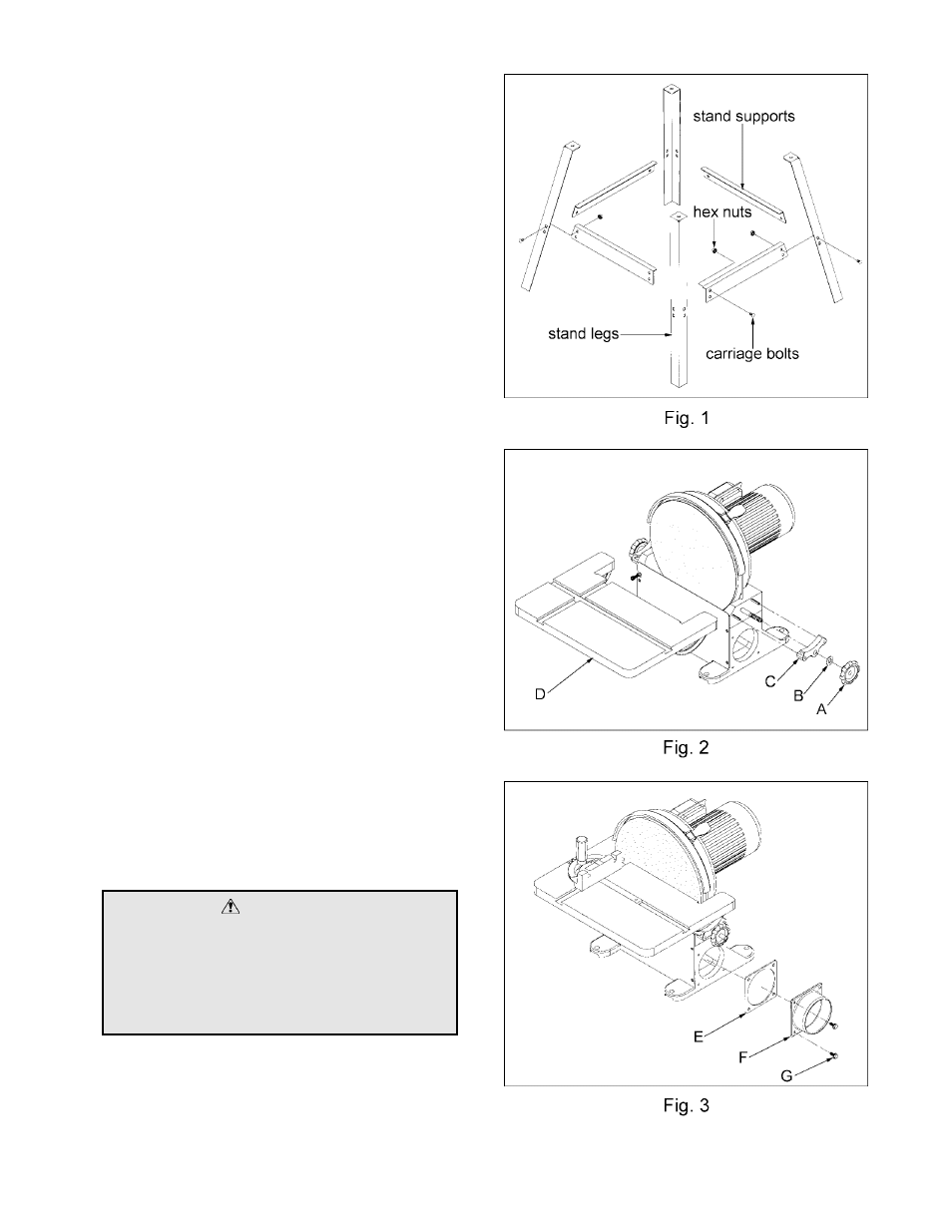 Warning | Jet Tools JDS-12B User Manual | Page 9 / 18