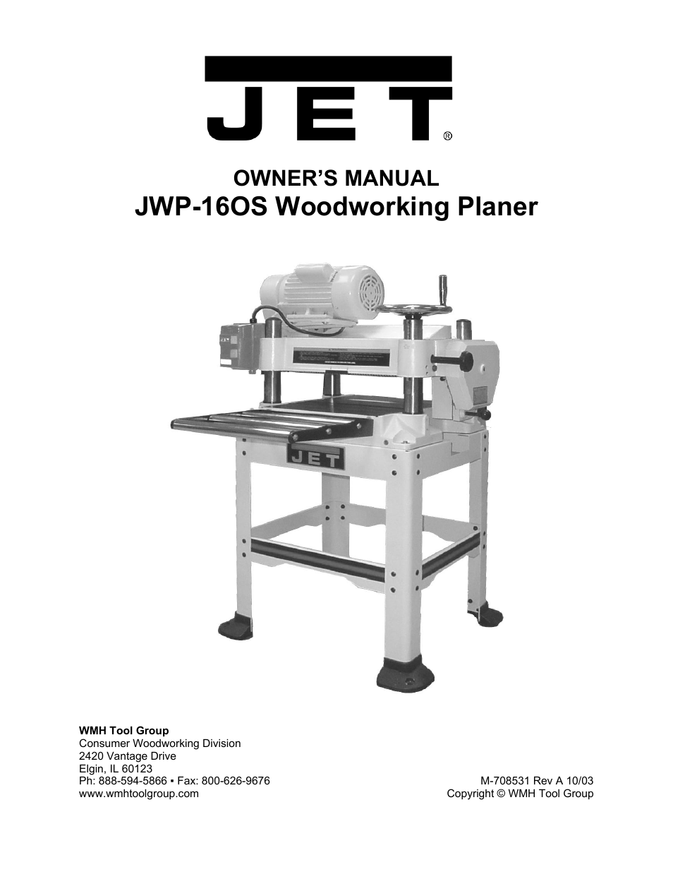 Jet Tools JWP-16OS User Manual | 36 pages