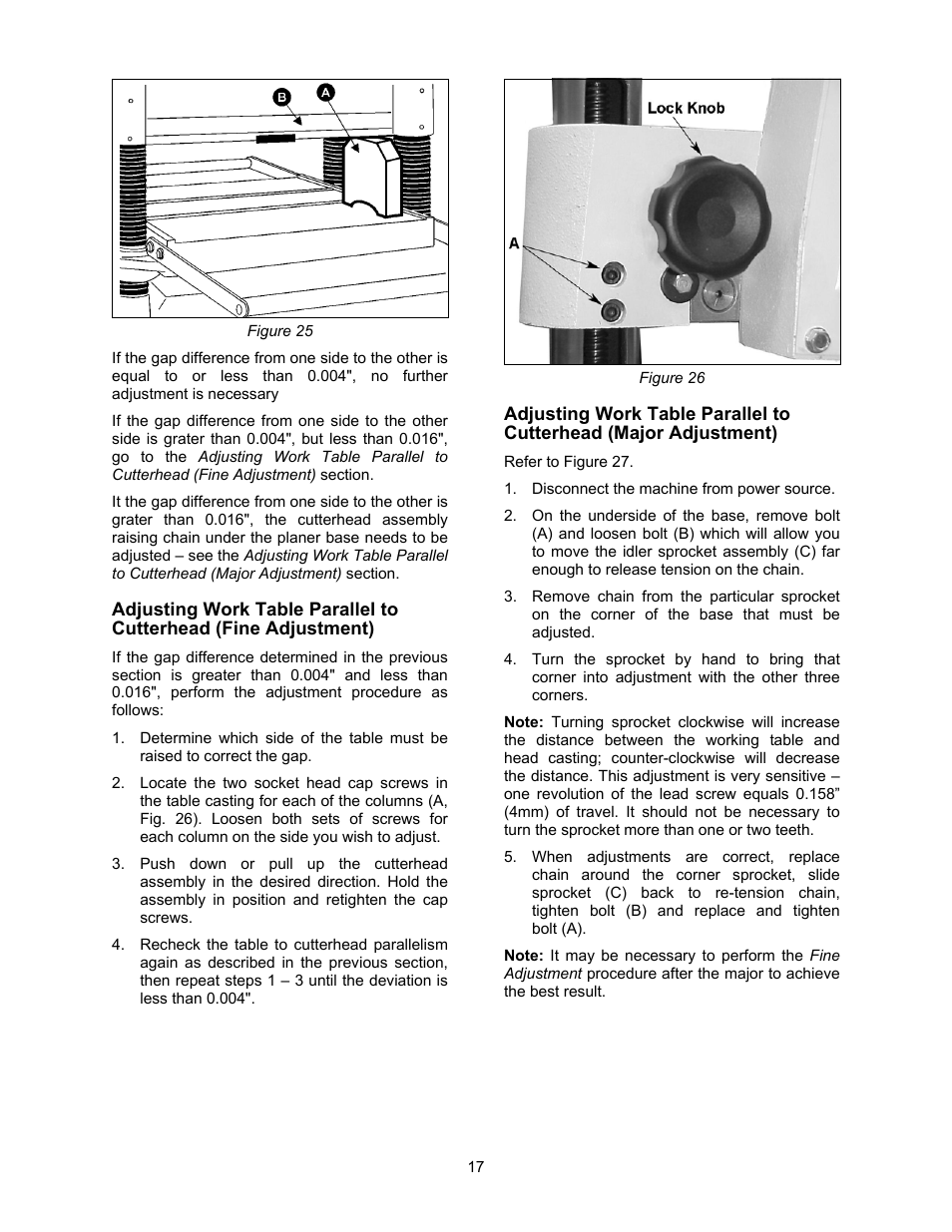 Jet Tools JWP-16OS User Manual | Page 17 / 36